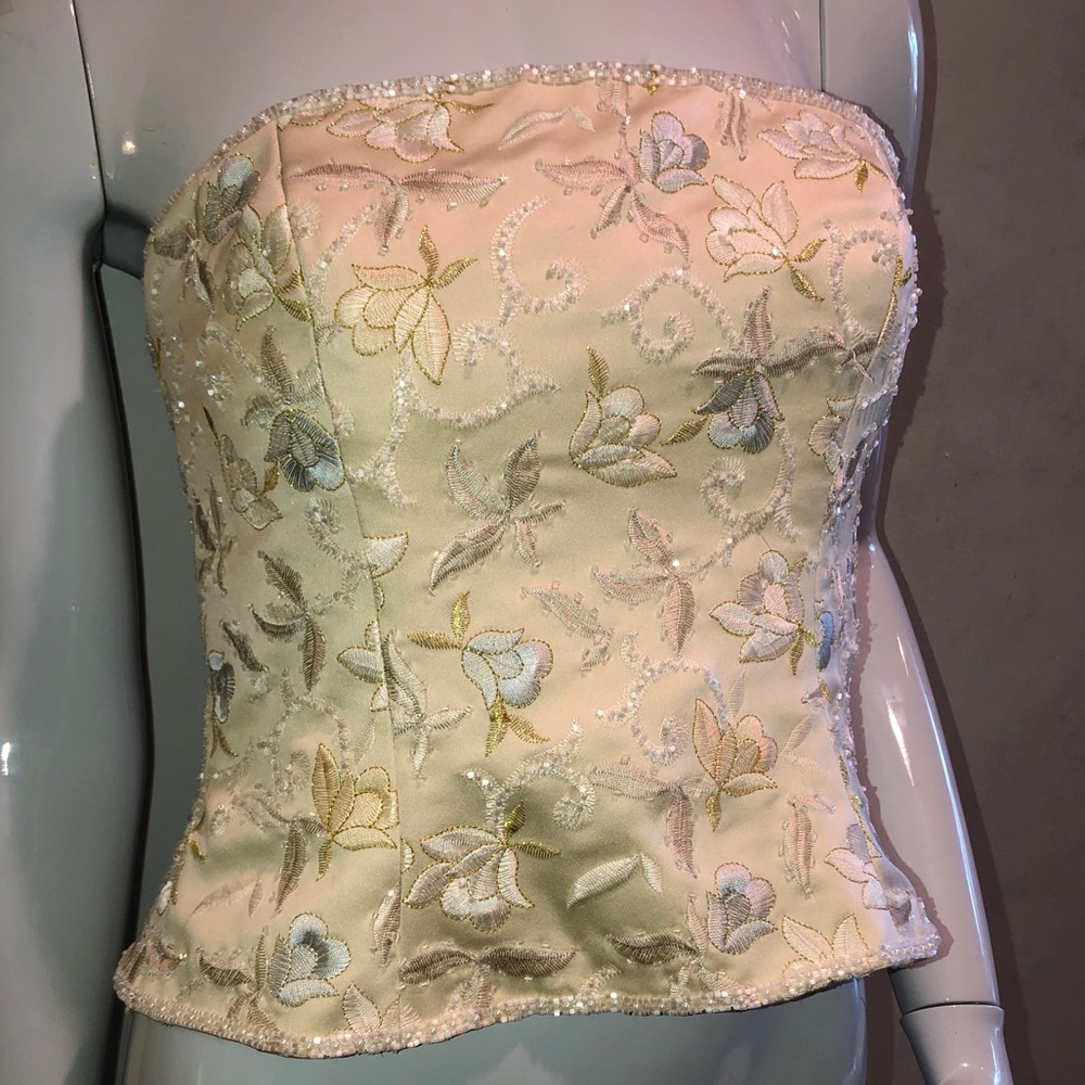 Vintage hand beaded corset